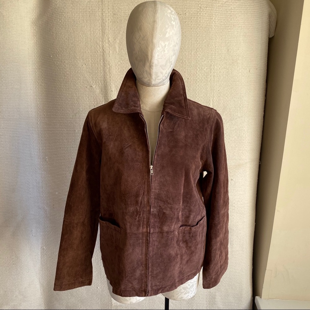 Vintage 90s S/M Rainbow Boho Suede Leather Jacket - Picture 8 of 8